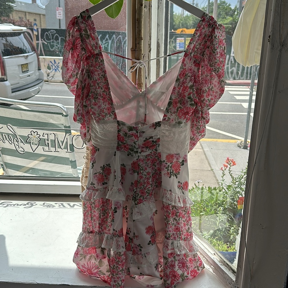NWT For Love & Lemons Rosalyn Mini Dress - Picture 5 of 7